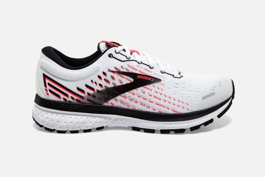 Brooks Ghost 13 Road Running Shoes - Womens - White/Pink/Black - VW1256987